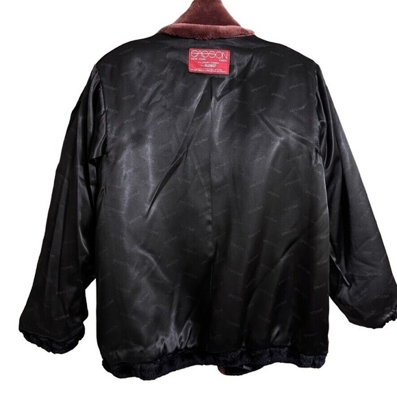 Vtg Sasson Glenoit Luxury Faux Fur Jacket Size 8 Black Made/USA ILGWU Retro 80s - Picture 11 of 15